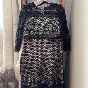 J Crew nude lace overlay dress - gorgeous. Size 6